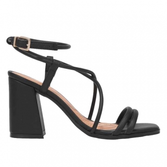 Sandália Feminina Salto Bloco Com Tiras Trançadas Ramarim Ref: 22-41205